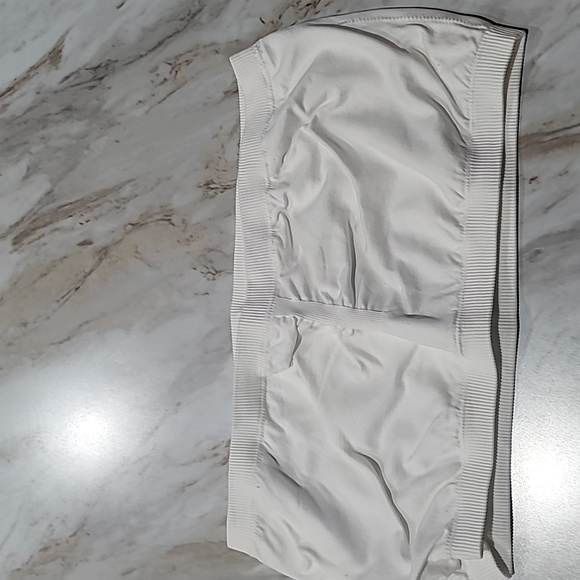 Set of 3 Bandeau Bras. Size XL. White, 1 Tan, 1 Black (Black, new, never worn) - Picture 6 of 8